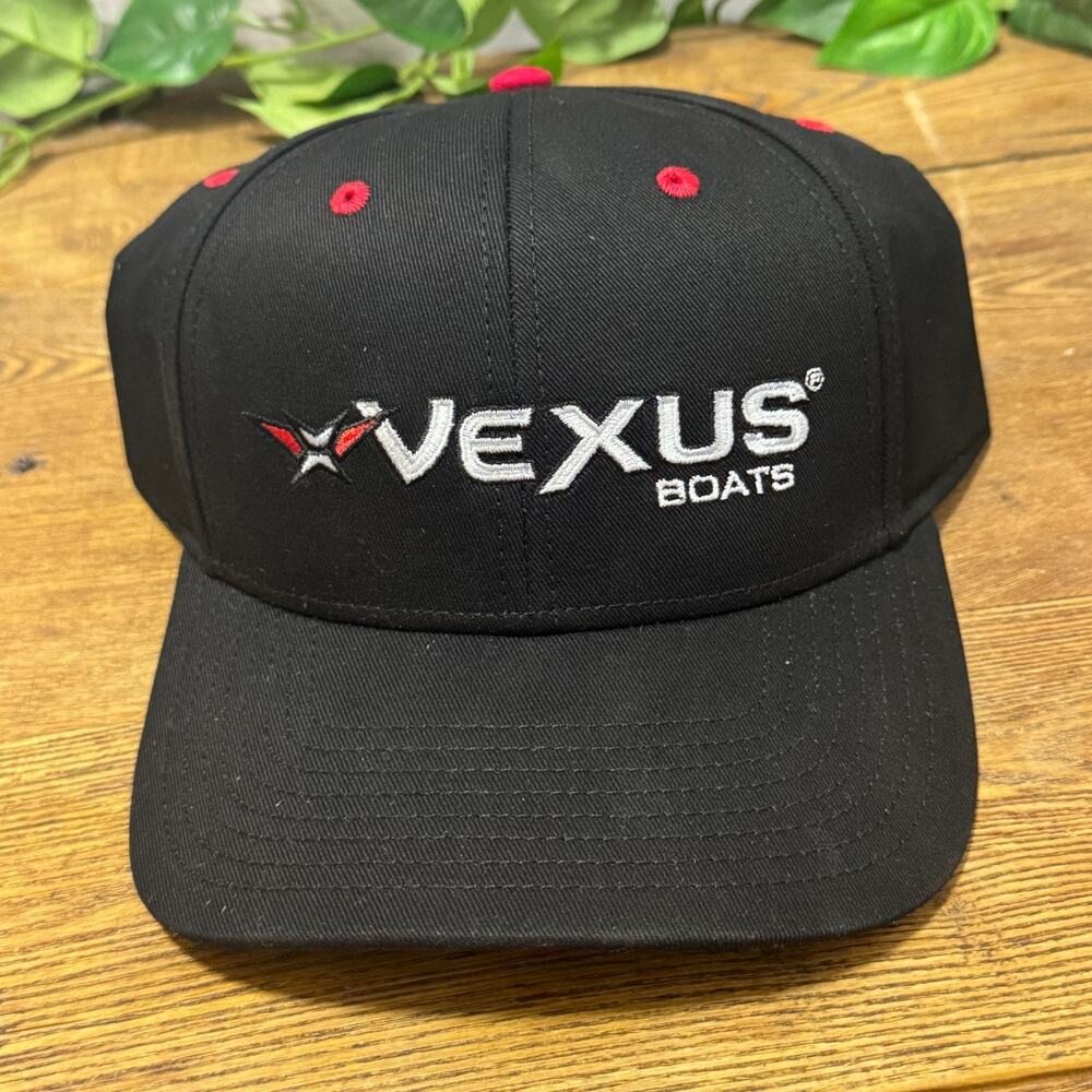 Vexus Fishing Boats Embroidered Black Topwater Brands Baseball Hat Snapback Cap